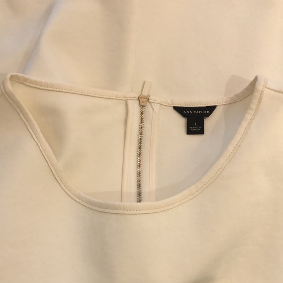Ann Taylor , Vegan leather,White Top , Sz L - Picture 11 of 11